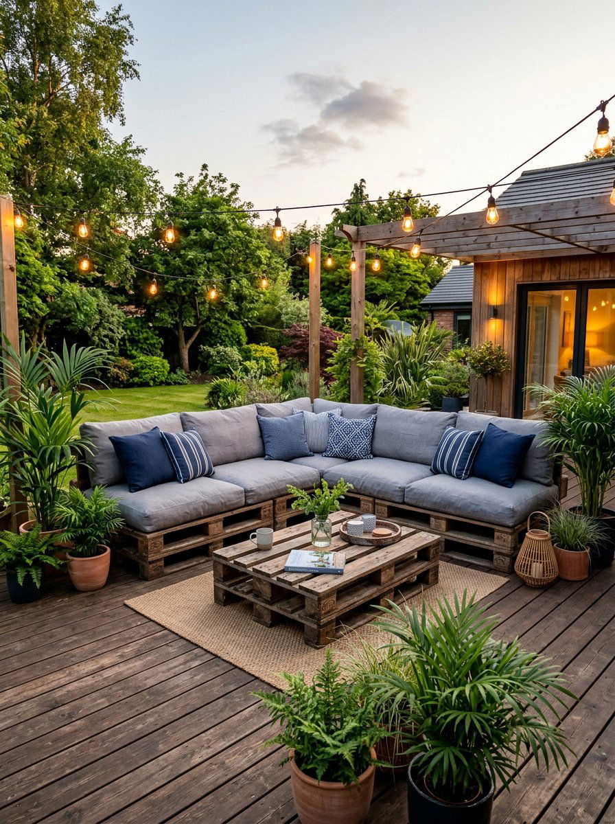 L Shaped Pallet Sofa - 25 Pallet Bench for Garden Ideas