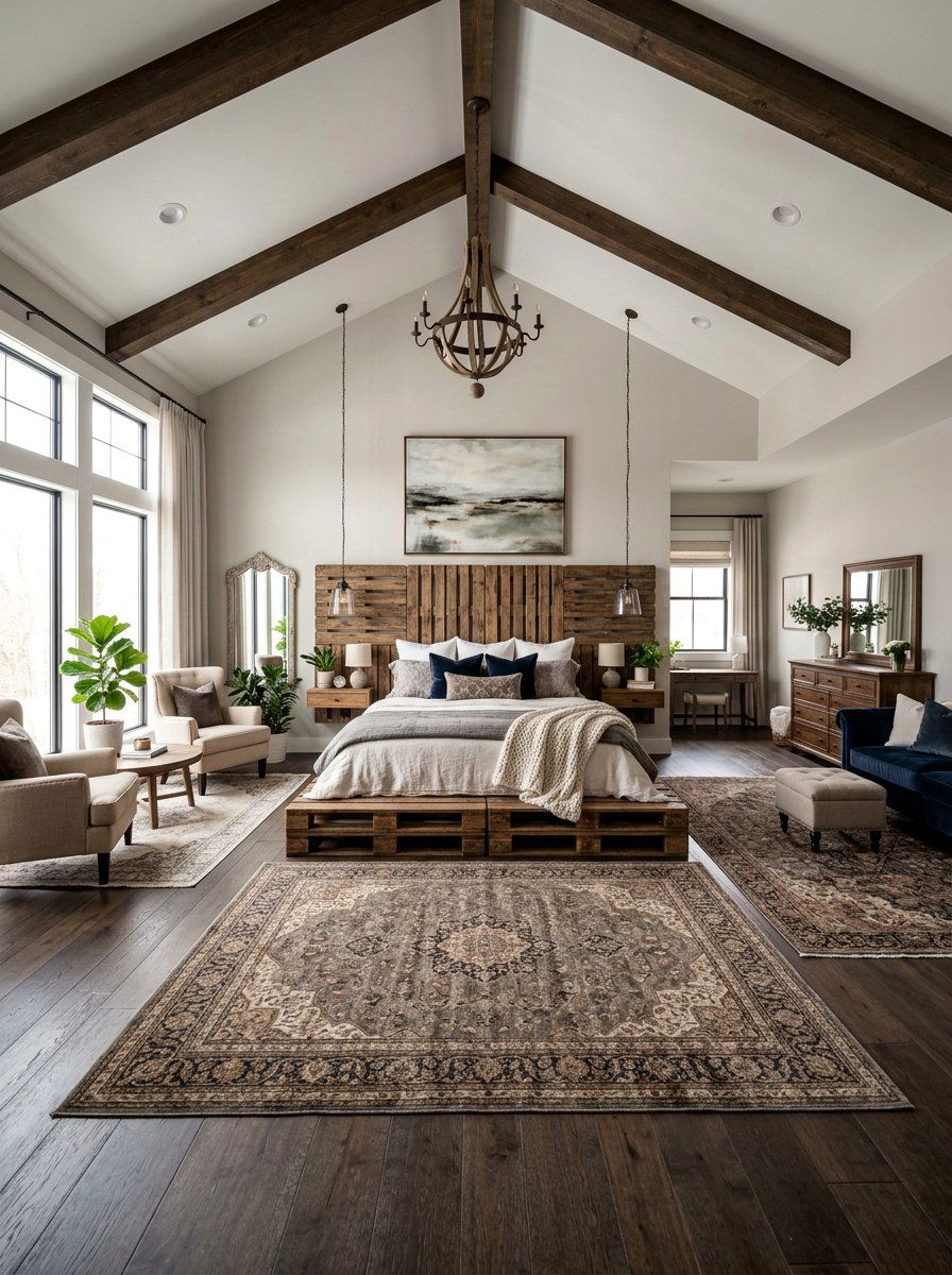 Large Bedroom Pallet Bed - 25 California king pallet bed ideas