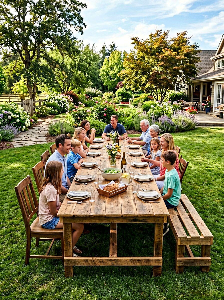 Large Family Size Pallet Table - 25 Pallet Outdoor Dining Table Ideas