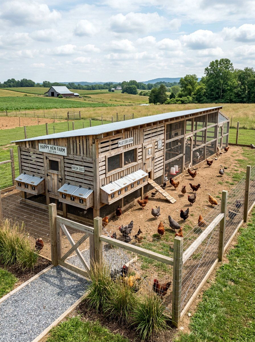 Large Pallet Chicken Coop - 25 Pallet Chicken Coop Ideas
