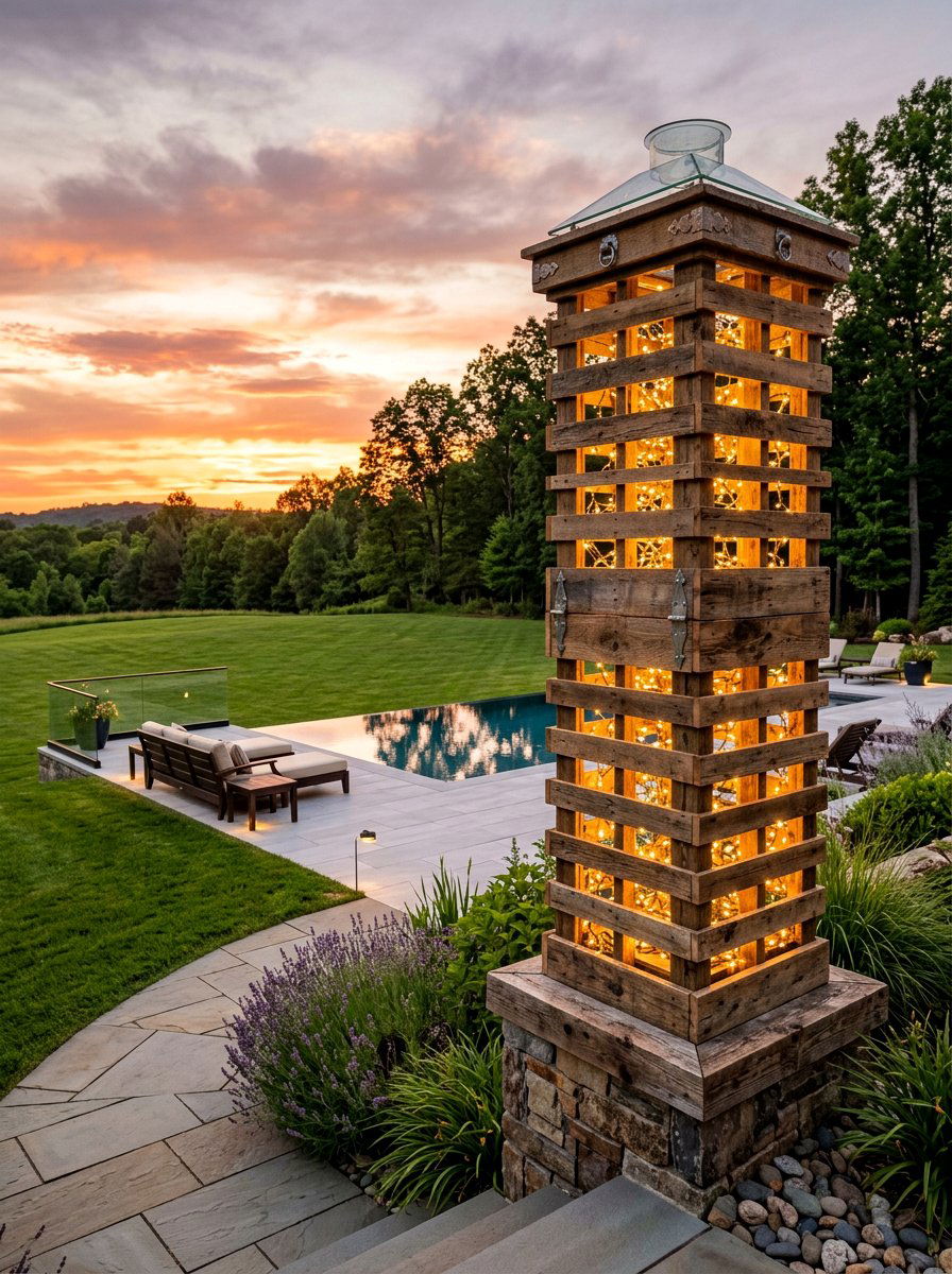 Large Pallet Lantern - 25 Pallet Lantern for Garden Ideas