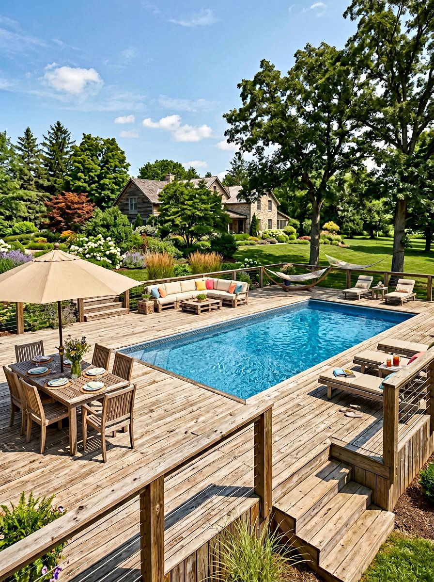 Large Pallet Pool Deck - 25 Pallet Pool Deck Ideas