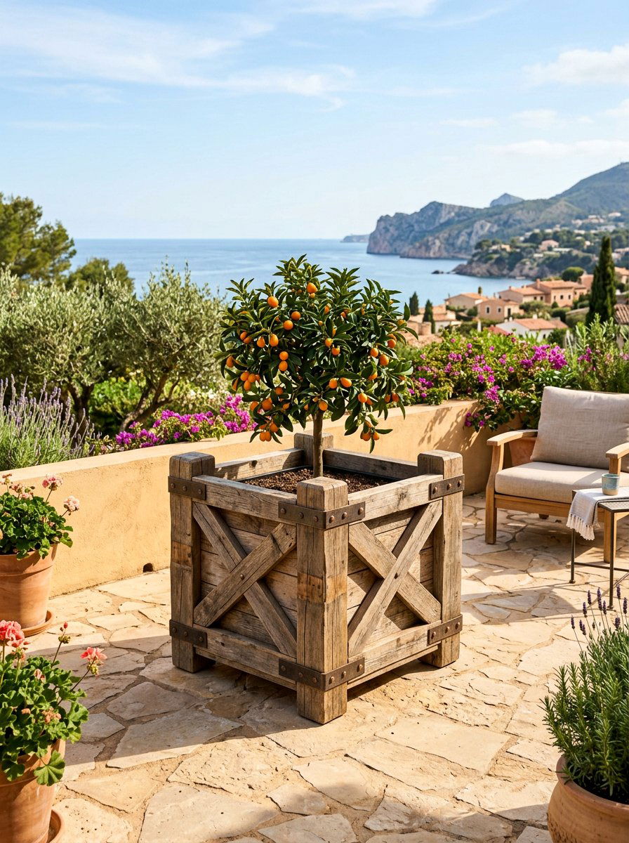 Large Pallet Tree Box - 25 Pallet Planter Box Ideas