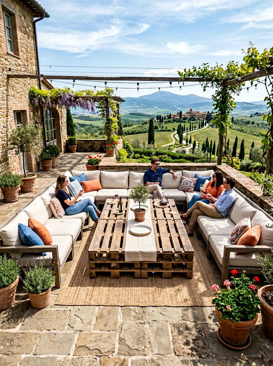 Large Rectangular Pallet Patio Table - 25 Pallet Coffee Table for Patio Ideas