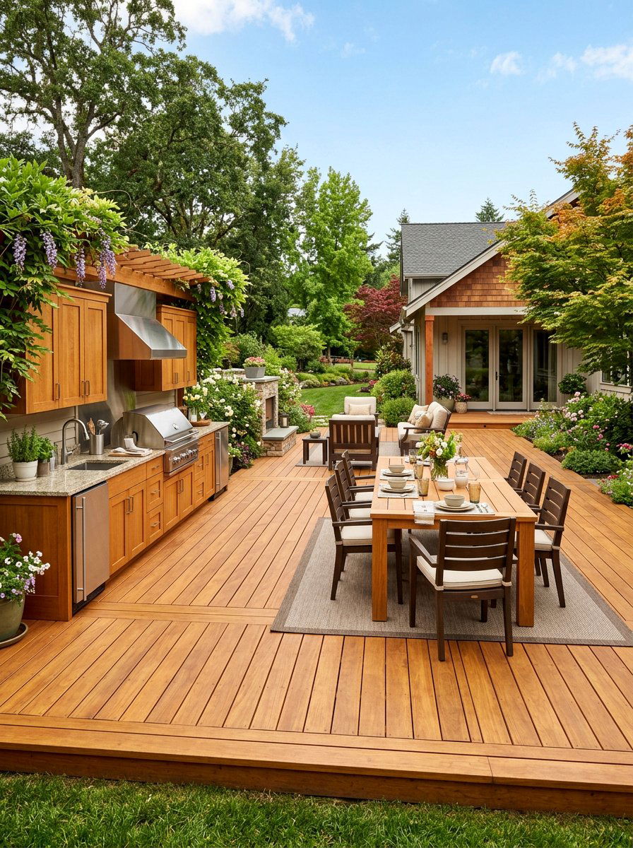 Large Square Wood Patio - 25 Pallet Patio Flooring Ideas