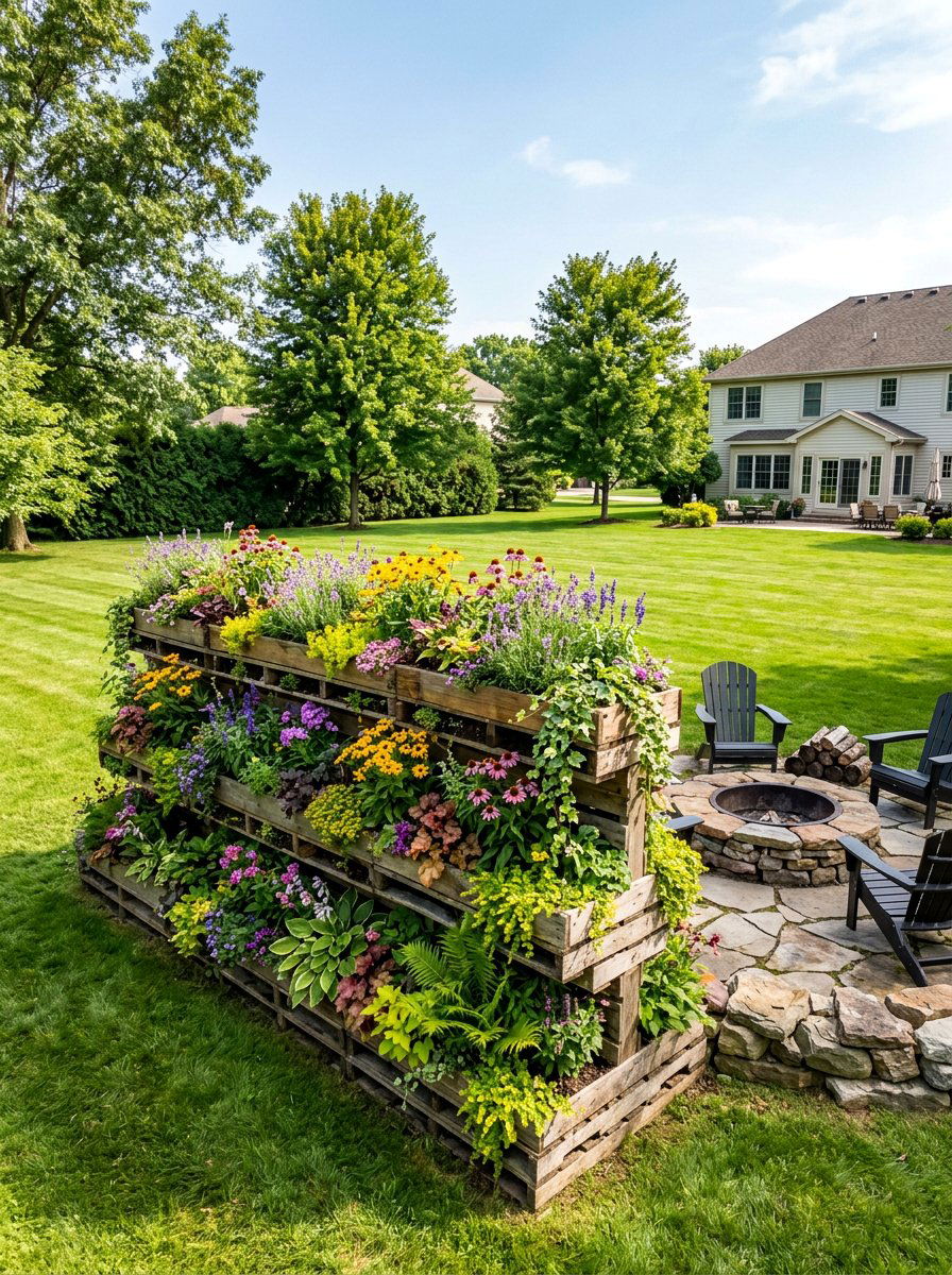 Large pallet planter - 25 Pallet Tiered Planter Ideas