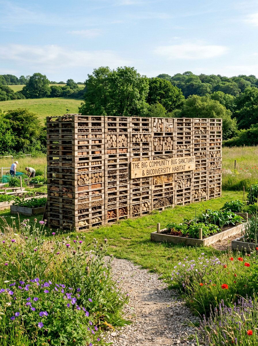 Large scale pallet bug sanctuary - 25 Pallet Insect Hotel Ideas