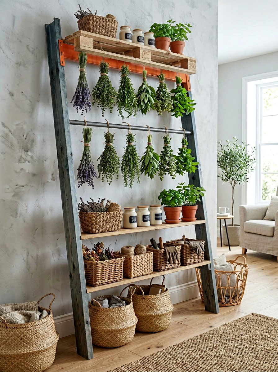 Lean To Pallet Rack - 25 Pallet Herb Drying Rack Ideas
