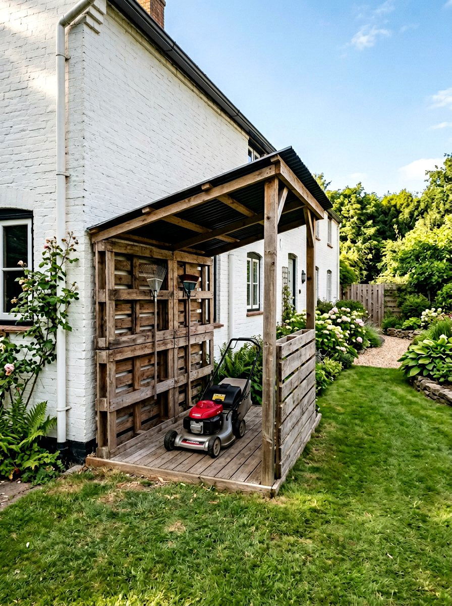 Lean To Pallet Shed - 25 Pallet Garden Shed Ideas