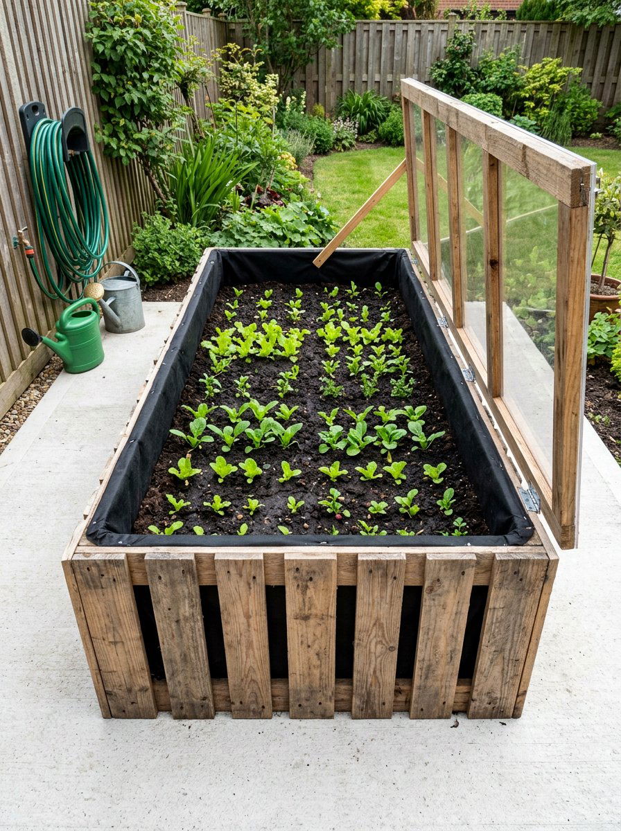 Lined pallet cold frame garden - 25 Pallet Cold Frame for Garden Ideas