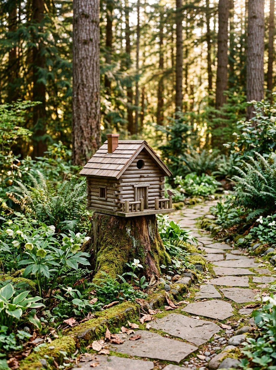 Log Cabin Bird House - 25 unique bird houses