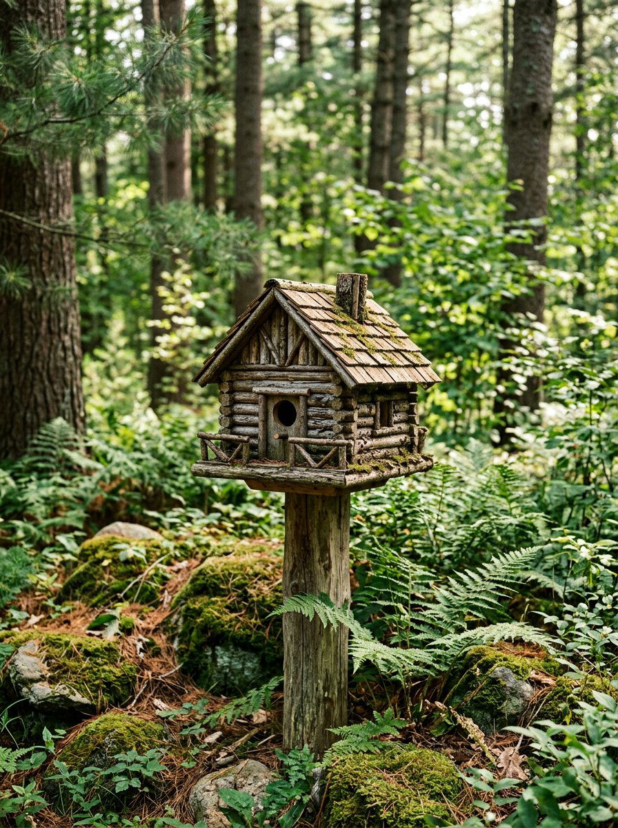 Log Cabin Birdhouse - 25 unique birdhouse ideas