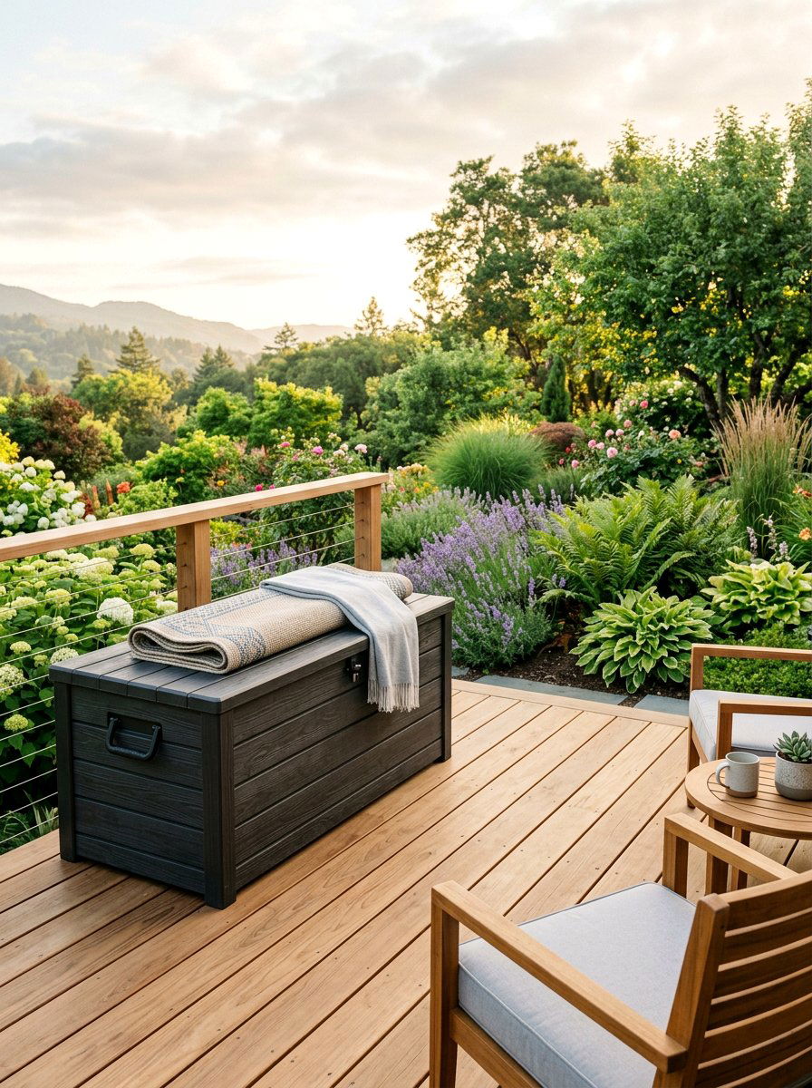 Low Profile Deck Storage - 25 Pallet Outdoor Storage Box Ideas