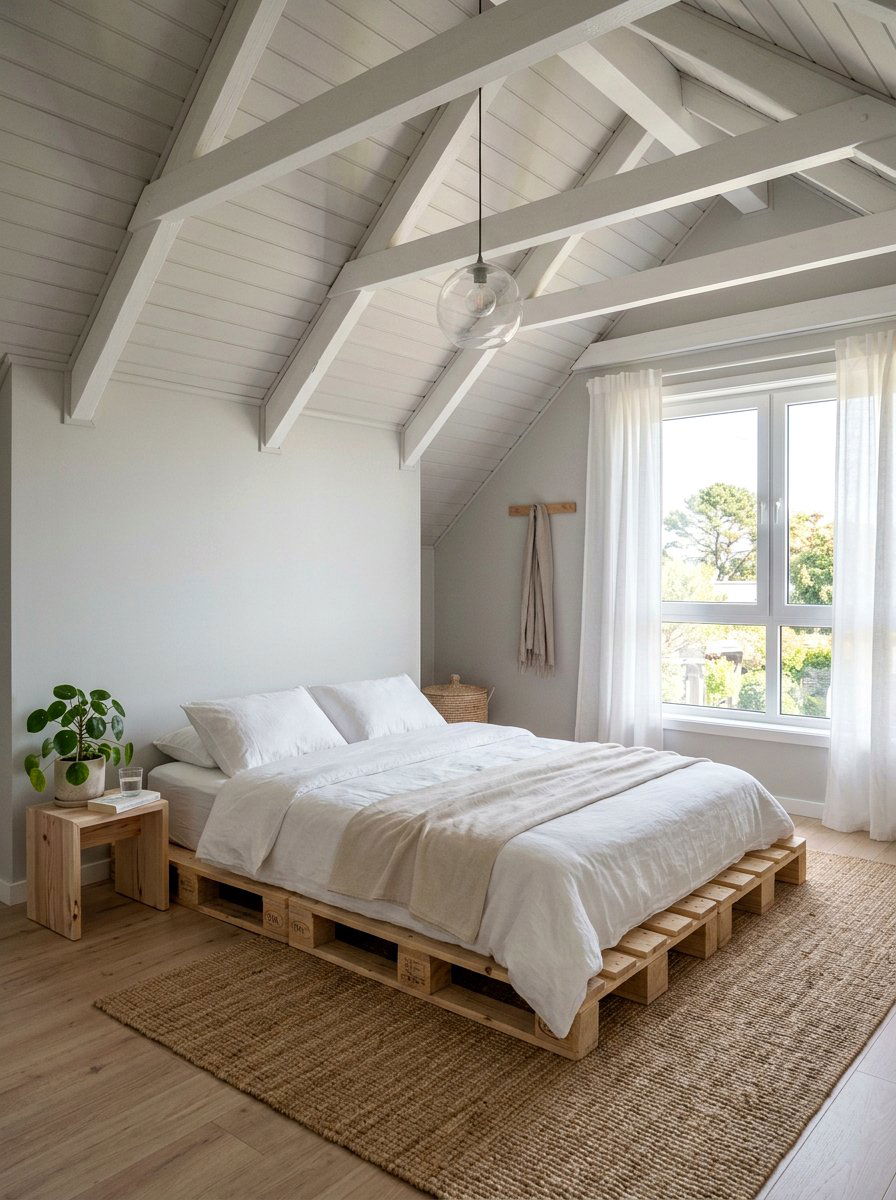 Low Profile Pallet Bed - 25 pallet bed ideas