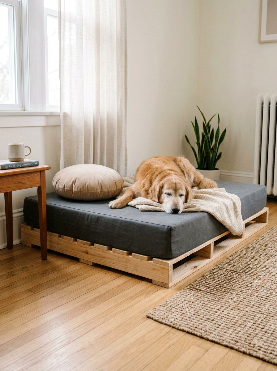 Low Profile Pallet Bed for Older Dogs - 25 pallet bed for dogs