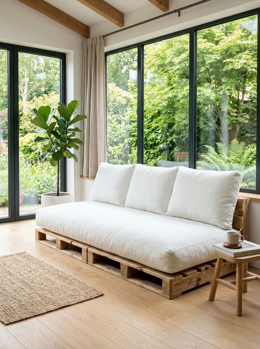 Low Profile Pallet Seat - 25 Pallet Lounge Chair Ideas