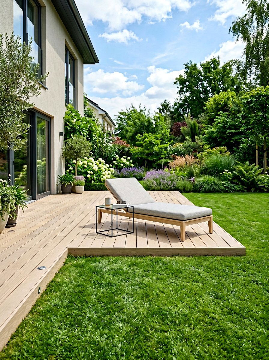 Low Profile Wood Deck - 25 Pallet Patio Flooring Ideas