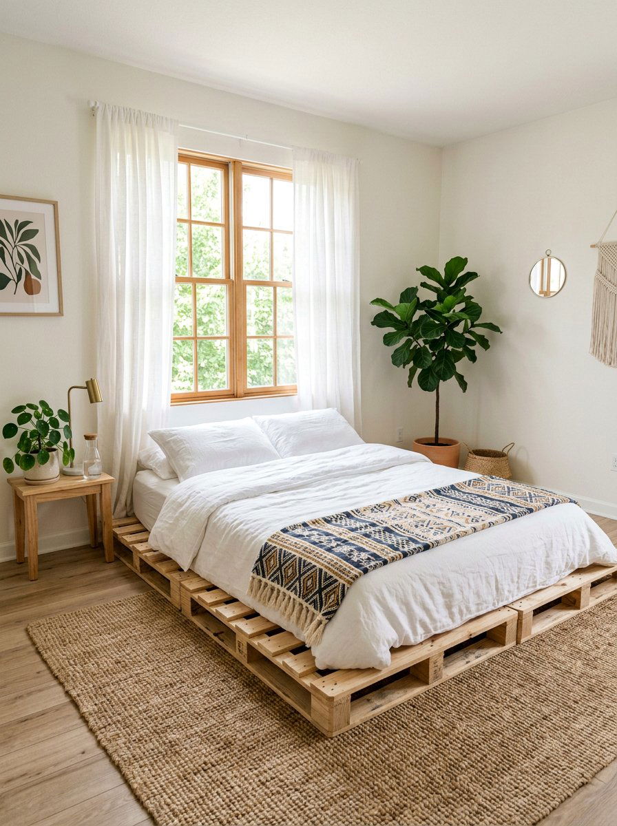 Low profile pallet bed - 25 Full size pallet bed ideas