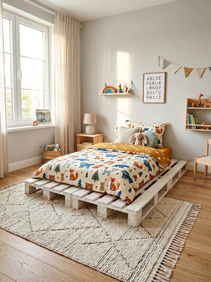 Low profile pallet bed - 25 Pallet bed ideas for boys room