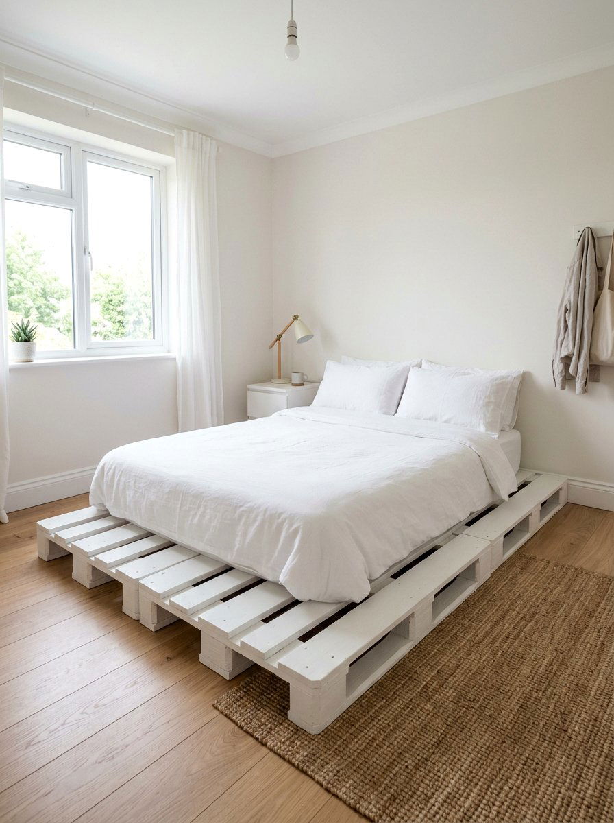 Low profile pallet bed - 25 Pallet bed ideas for small bedroom