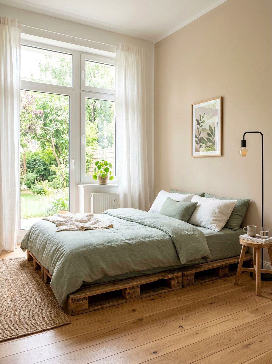 Low profile pallet bed guest room - 25 Pallet bed ideas for guest room