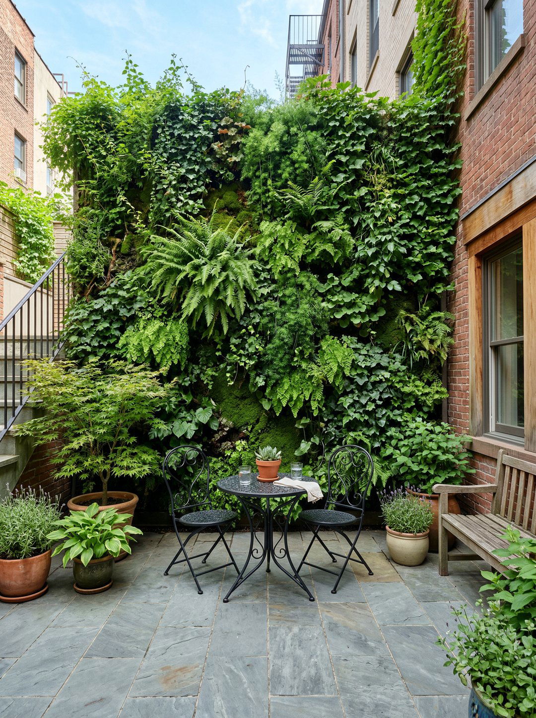 Lush Green Wall Patio - 25 private garden nook ideas