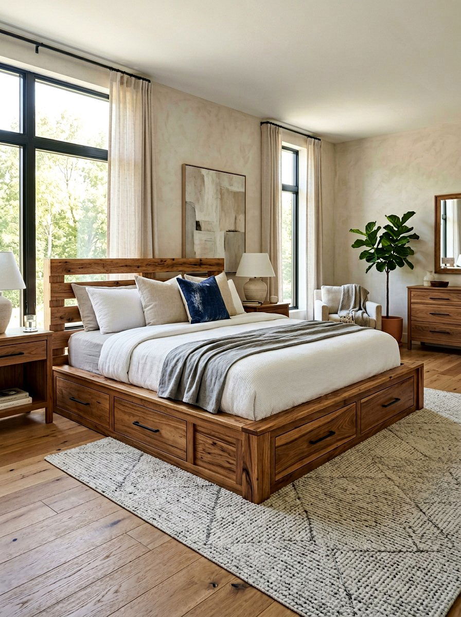 Master Bedroom Storage - 25 Pallet bed ideas with drawers
