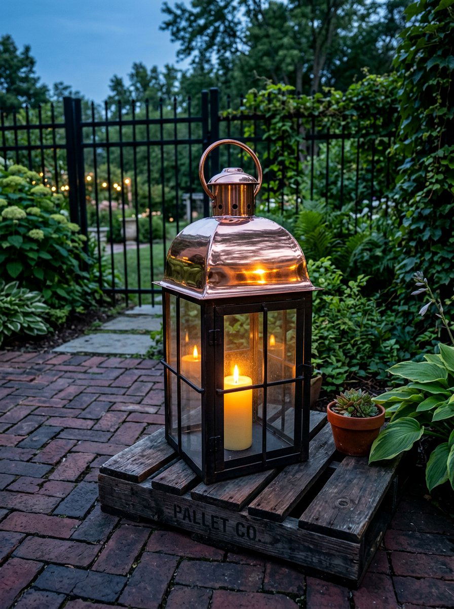 Metal Top Lantern - 25 Pallet Lantern for Garden Ideas