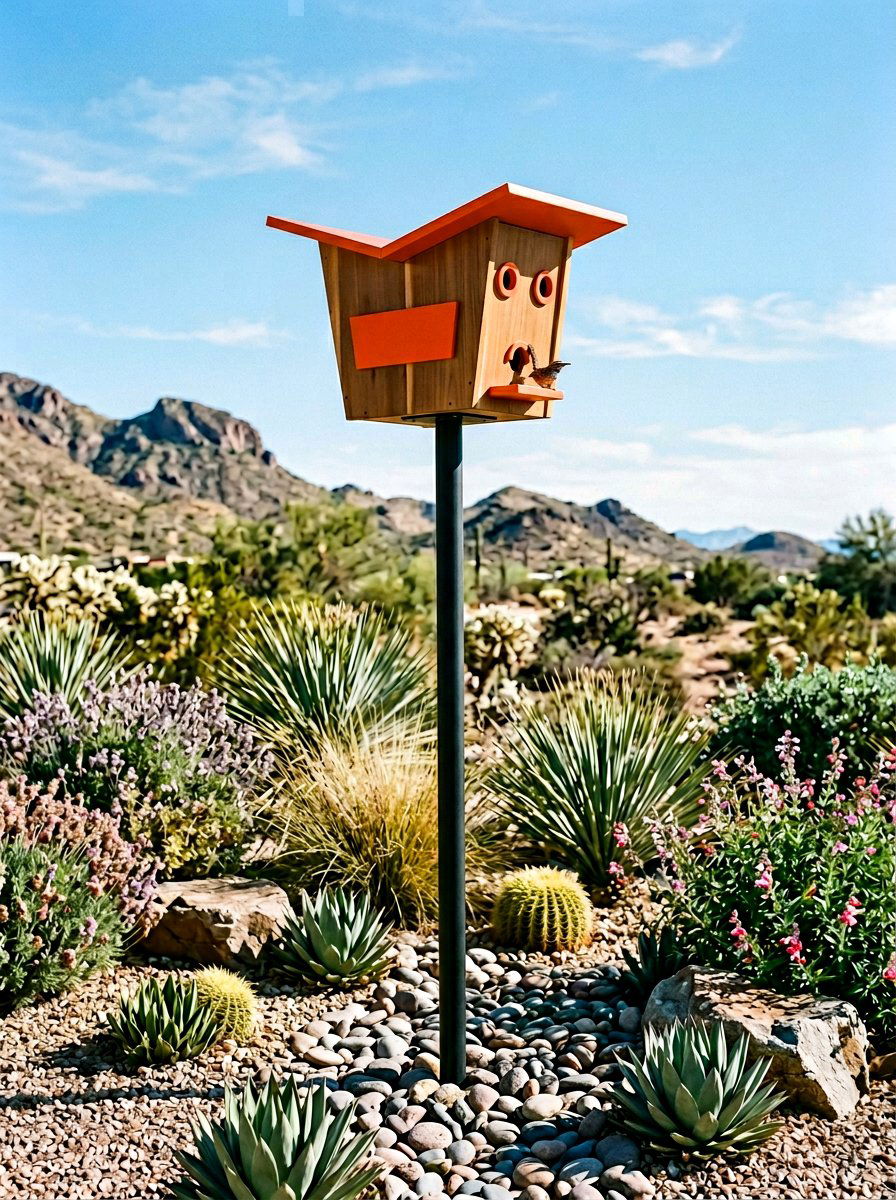 Mid Century Modern Birdhouse - 25 unique birdhouse ideas
