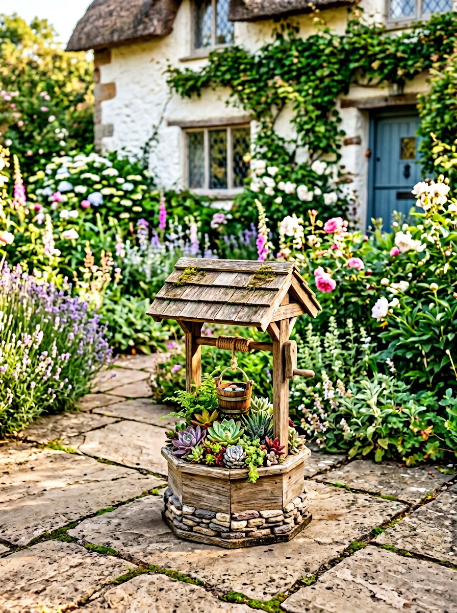 Mini Garden Wishing Well - 25 Pallet Wishing Well Planter Ideas