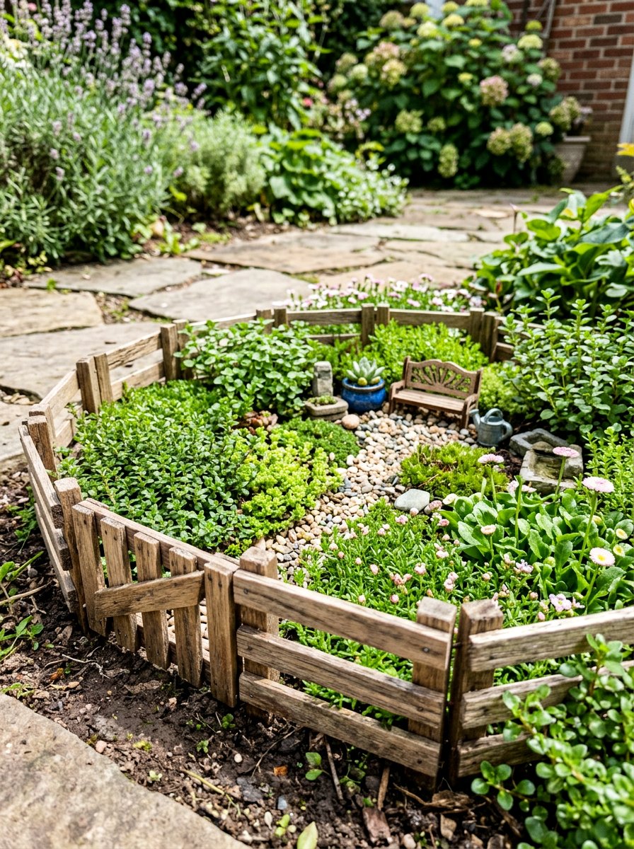 Miniature Pallet Fence - 25 Pallet Garden Edging Ideas