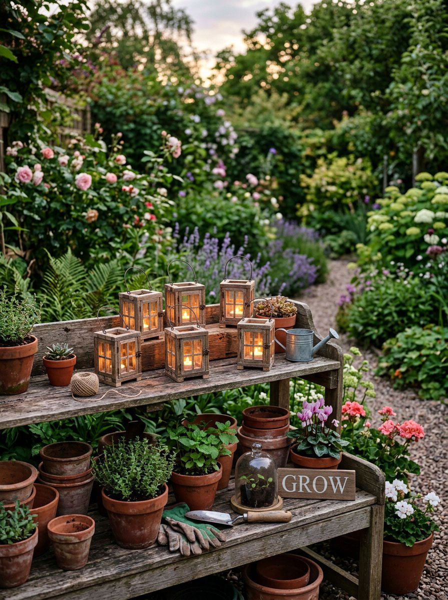 Miniature Pallet Lantern - 25 Pallet Lantern for Garden Ideas