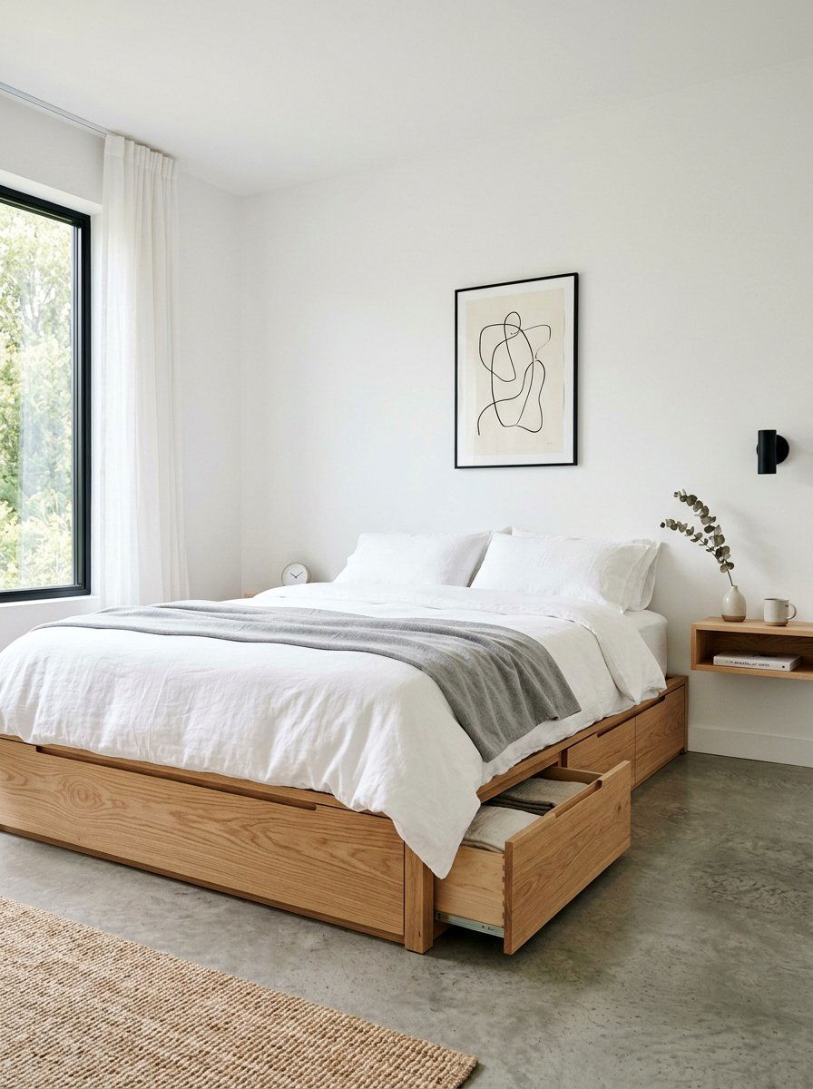 Minimalist Bedroom Storage - 25 Pallet bed ideas with drawers