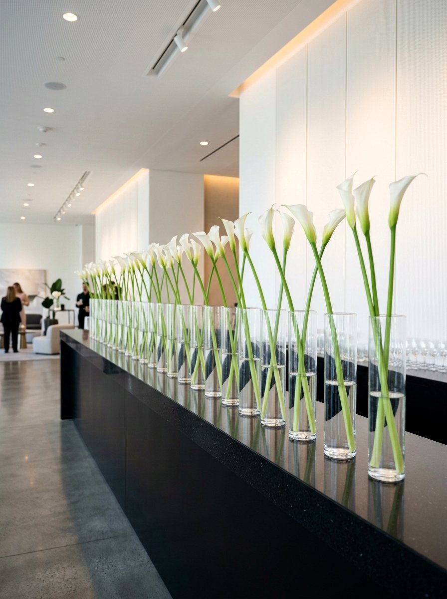 Minimalist Mono Floral Bar - 25 bloom bar ideas