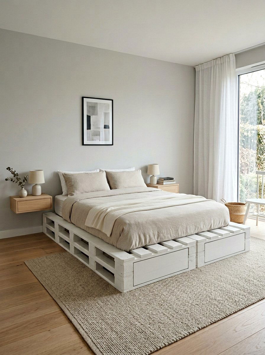 Minimalist Pallet Bed Sleek Storage - 25 Pallet bed ideas with storage underneath