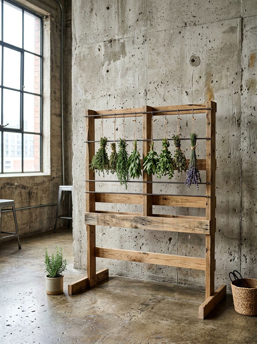 Minimalist Pallet Herb Dryer - 25 Pallet Herb Drying Rack Ideas