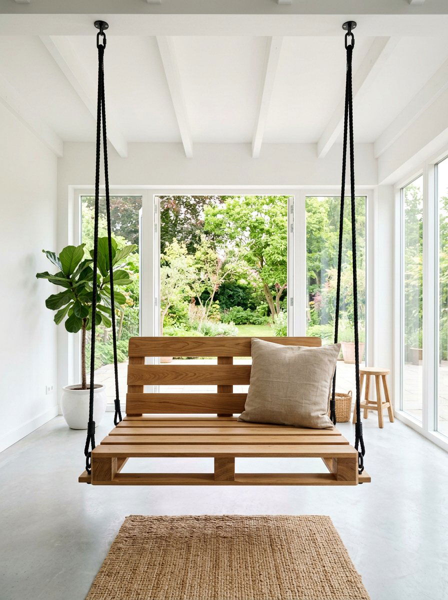 Minimalist Pallet Swing - 25 Pallet Swing for Porch Ideas