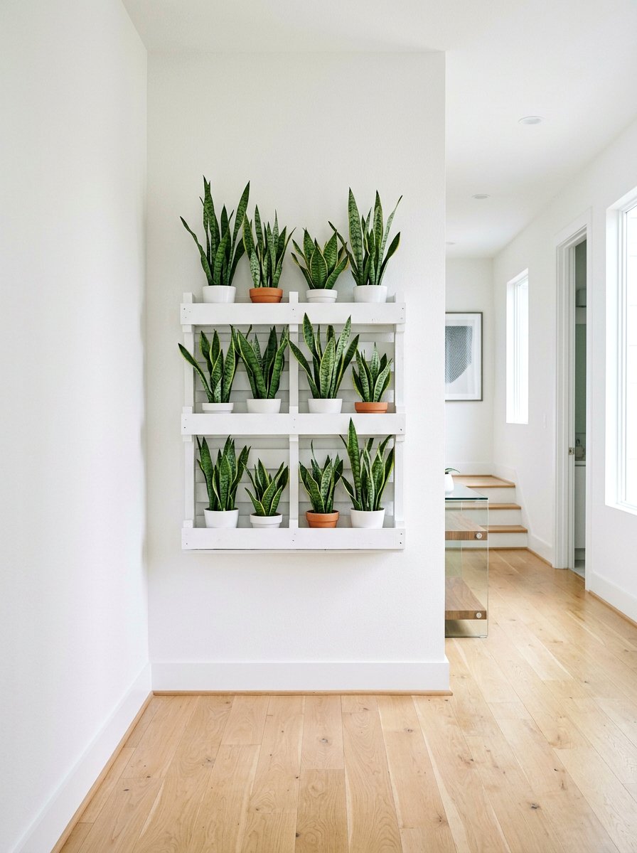 Minimalist White Wall Planter - 25 Pallet Wall Planter Ideas