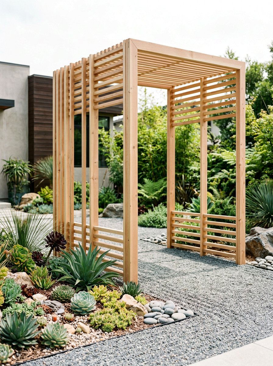 Minimalist Wood Garden Frame - 25 Pallet Arbor for Garden Ideas