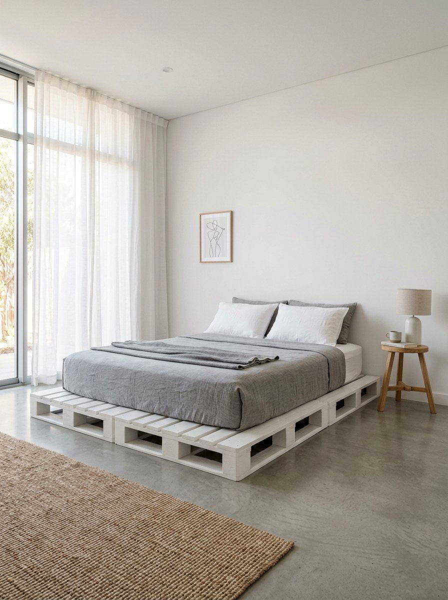 Minimalist pallet bed - 25 Full size pallet bed ideas