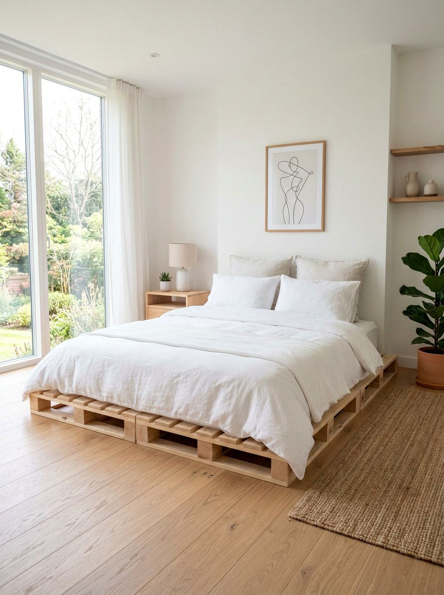 Minimalist pallet bed frame - 25 Pallet bed ideas for boys room