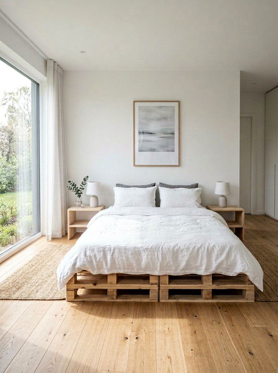 Minimalist two layer pallet bed low - 25 Pallet bed ideas for master bedroom