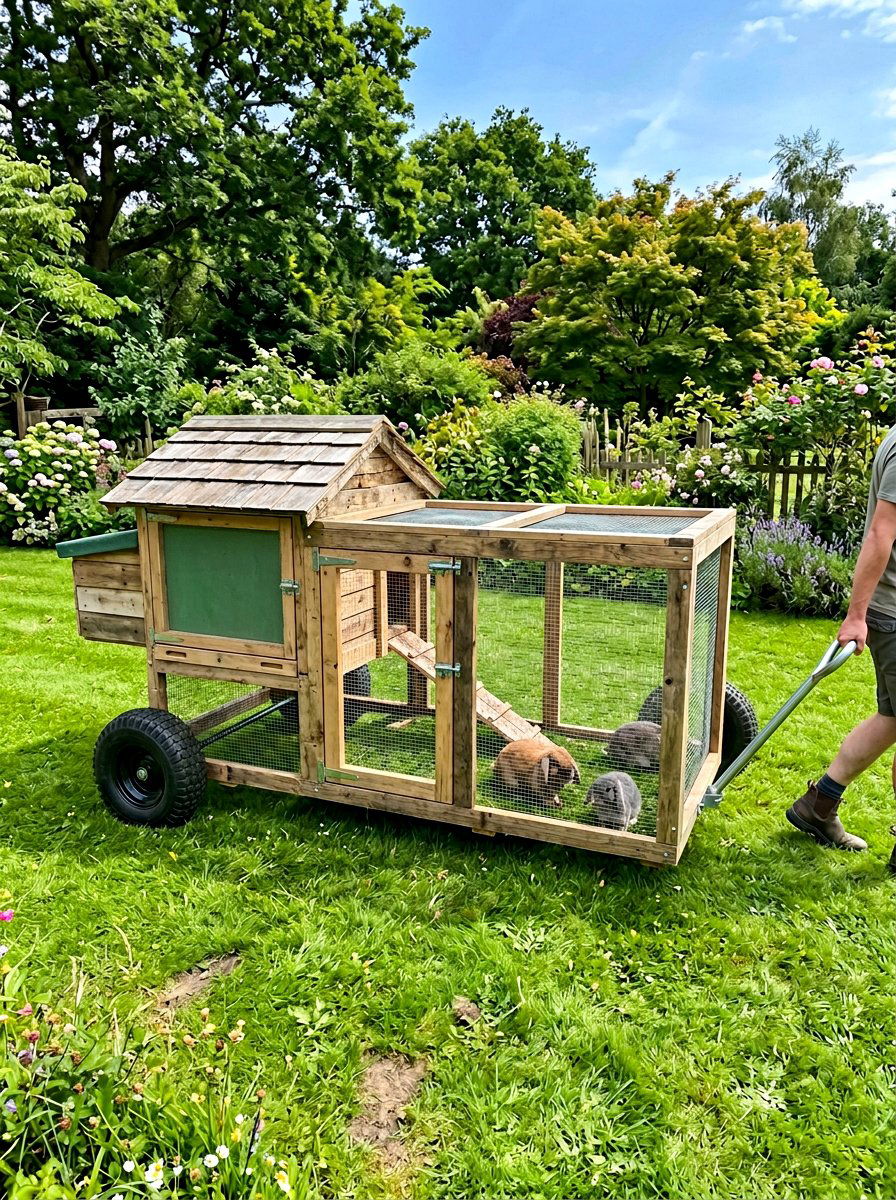 Mobile rabbit coop - 25 Pallet Rabbit Hutch Ideas