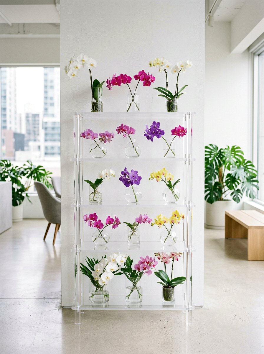 Modern Acrylic Flower Stand - 25 bloom bar ideas