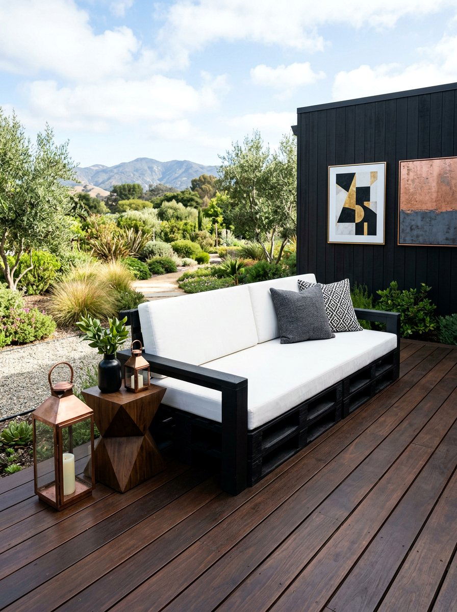 Modern Black Pallet Sofa - 25 Pallet Outdoor Sofa Ideas