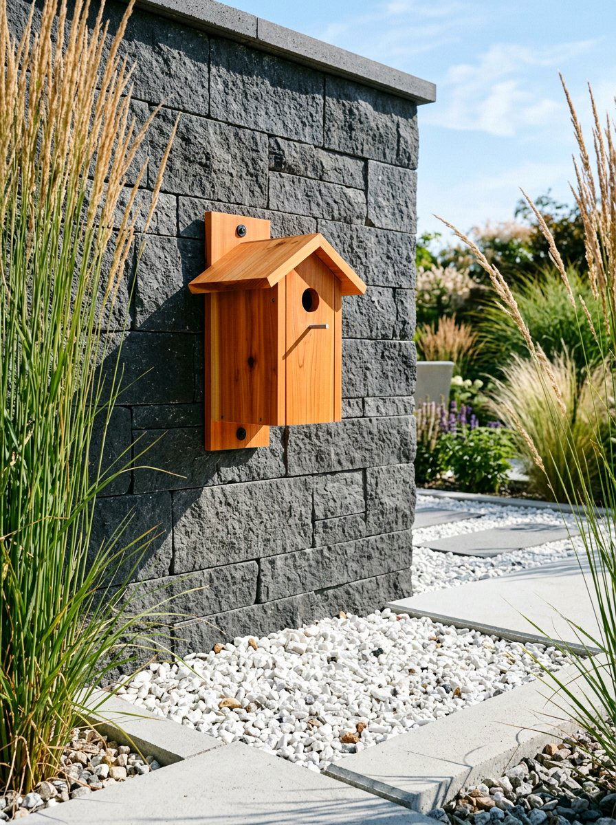 Modern Cedar Birdhouse - 25 unique birdhouse ideas
