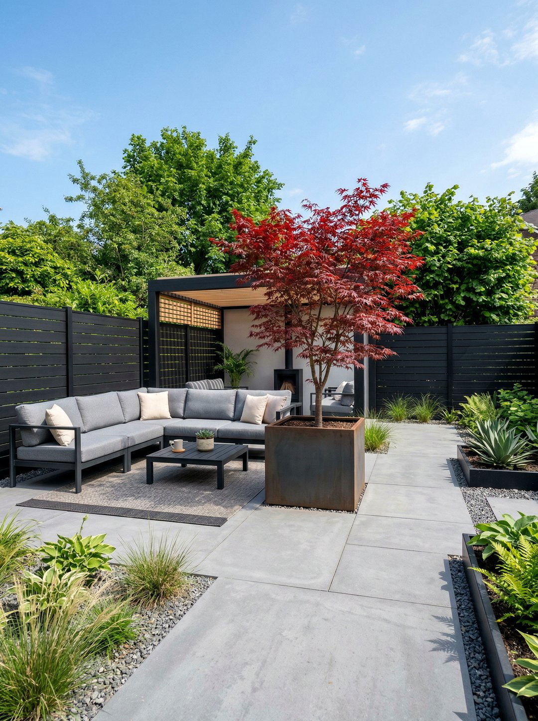 Modern Minimalist Garden Retreat - 25 private garden nook ideas