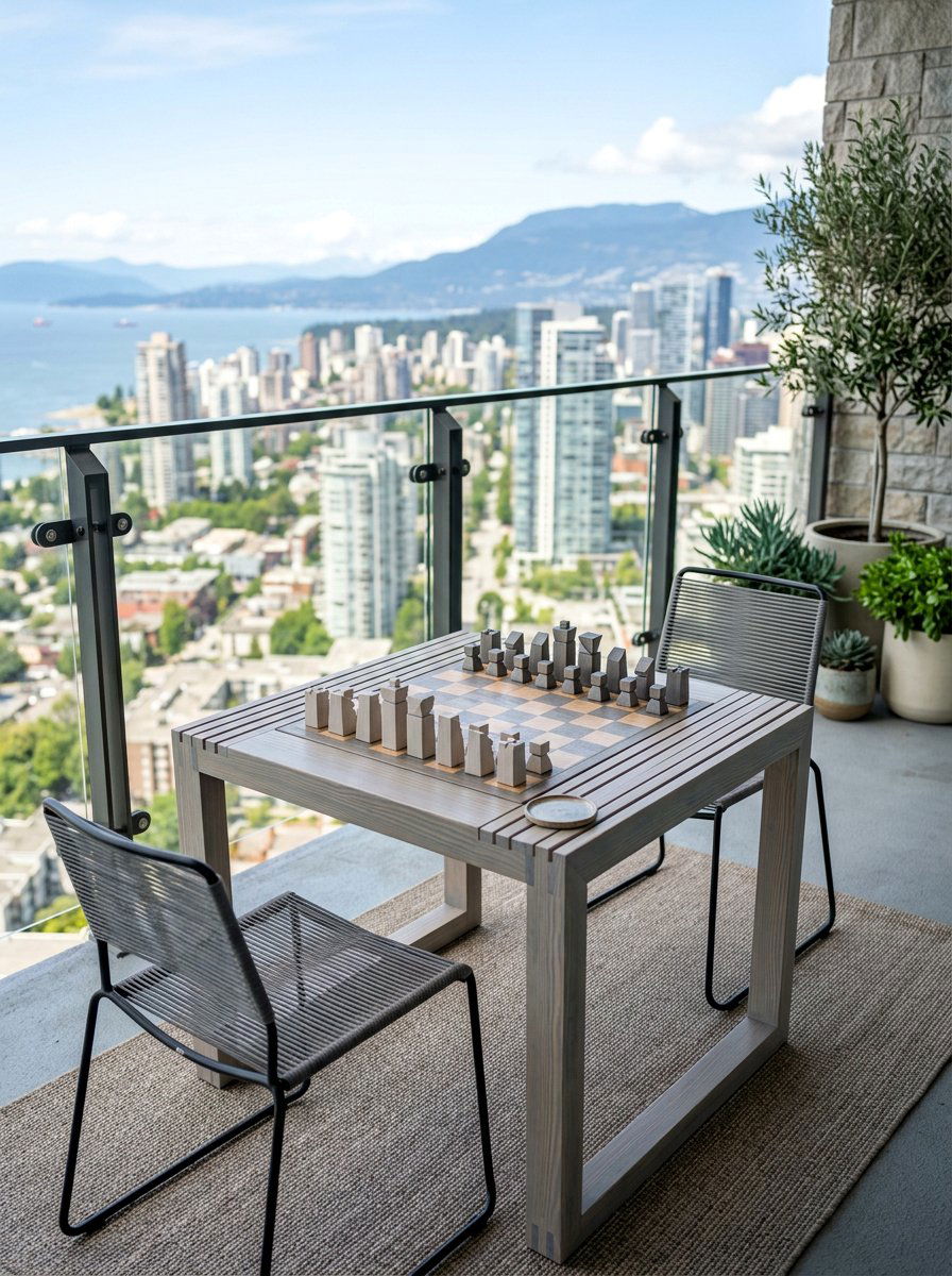 Modern Minimalist Pallet Chess Setup - 25 Pallet Outdoor Chess Table Ideas