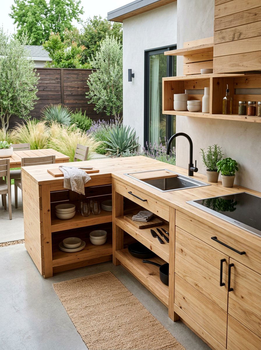 Modern Minimalist Pallet Kitchen - 25 Pallet Outdoor Play Kitchen Ideas