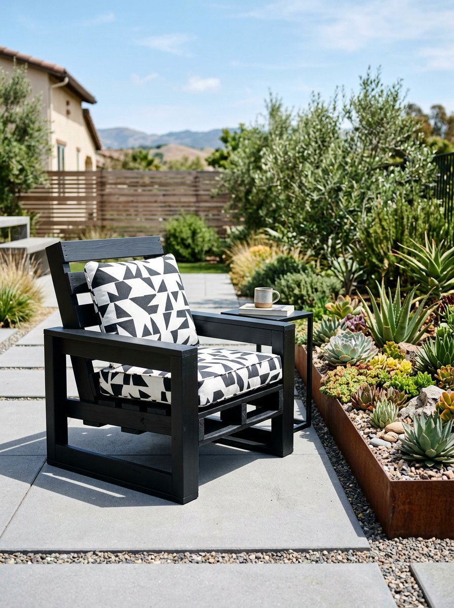 Modern Painted Pallet Chair - 25 Pallet Lounge Chair Ideas